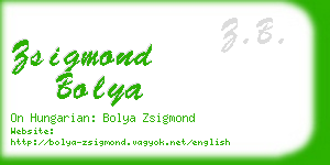 zsigmond bolya business card